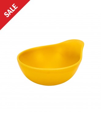 Bol ceramic cu maner, 17x13 cm, Mira Yellow - VILLACER